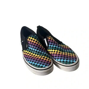 Vans | Off The Wall  Kids Slip On Rainbow Sneakers | Size 3